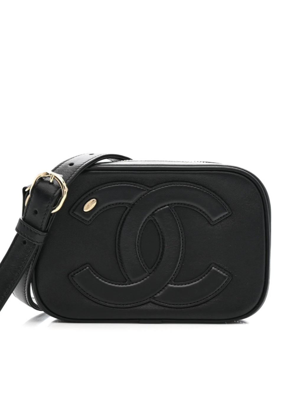 Authentic Chanel”19 CC MANIA Black Lambskin Camera Case Bag New Full Inclusion